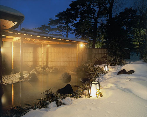 福岛露天雪景温泉